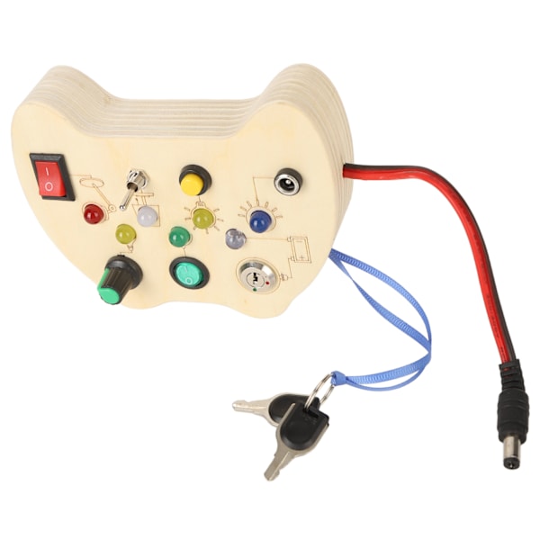 Håndtak Switch Sensory Board Lysende Læring Fargerike Knapper Switch Sensory Board for Barn