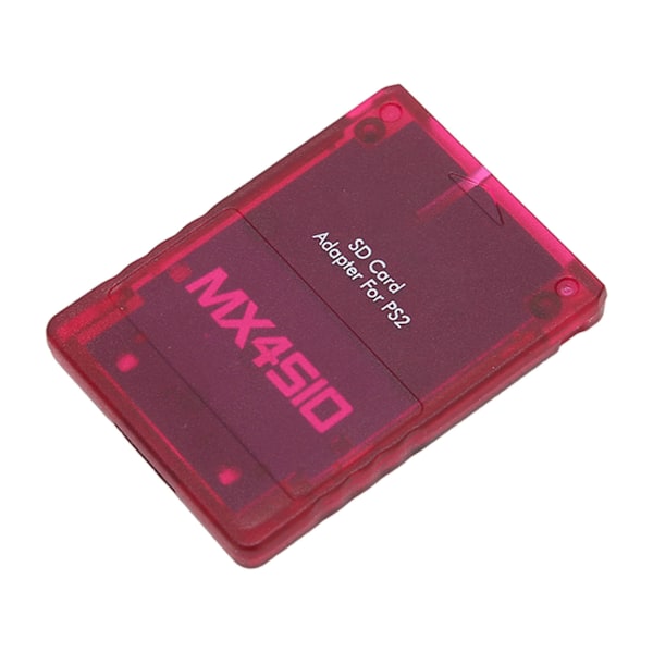 MX4SIO SIO2SD minneskortadapter Handgjord stabil ersättningsminneskortläsare för PS2 Transparent Red