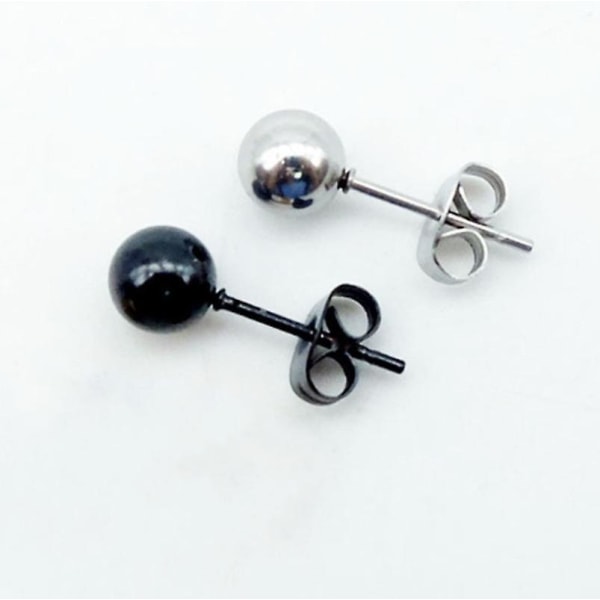 10 st örhängen för kvinnor, flickor, allergivänliga örhängen med bollar som lämpar sig för att bära eller gör-det-själv-örhängen Steel color 7mm