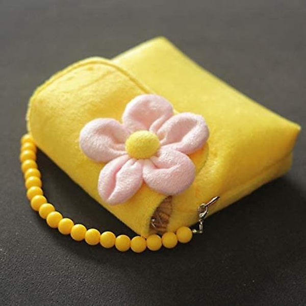 Söpöjen tyttöjen muodikas olkalaukku prinsessa käsilaukut Kawaii kukkainen kolikkokukkaro pienille tytöille taaperoille ja esikoululaisille Yellow