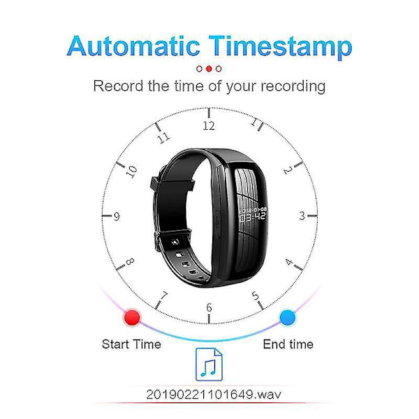 D5 Profesjonell Smart Armbånd HD Støyreduksjon Videoopptaker Sportskamera Smartklokke