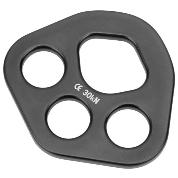 30KN 4 Huller Rigging Plade Tov Leje Ankre Punkter Connector Klatreudstyr Værktøjer Sort