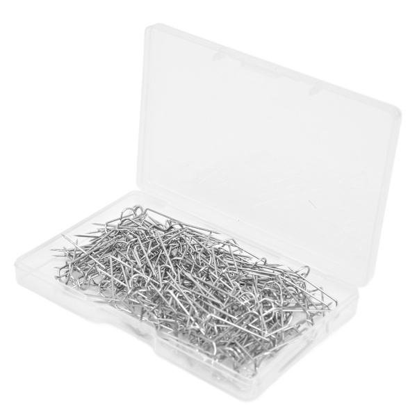 200 st gaffelnålar U-formade rostfritt stål Robust Hållbar Bred applikation Sy U-stift 23 mm 200 st/låda