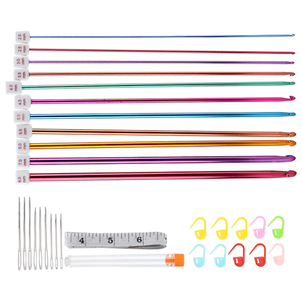 11 st Stickor Flerfärgade Portabla 27cm Tröjnålar Plastvävningsverktyg för DIY-entusiaster