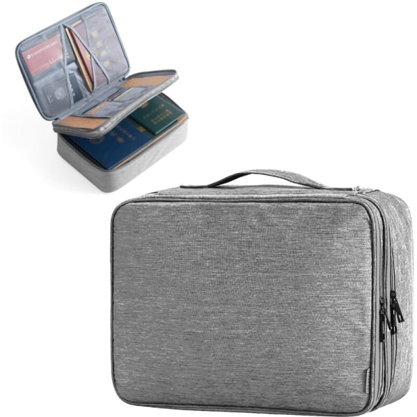 Vannavstøtende dokumentpose Fillommeorganisering Viktig koffert for hjemmekontor forretningsreiser, modell: grå