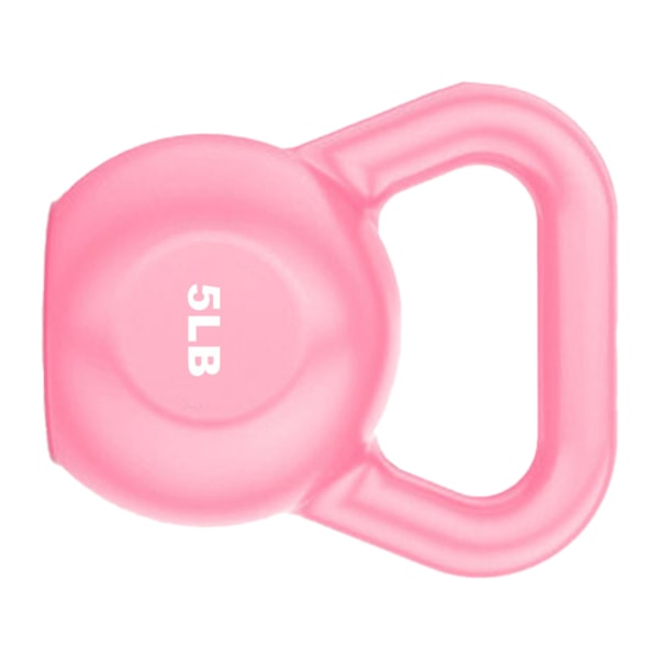 PE Kettlebell vægt til mænd kvinder til træning Styrketræning Funktionel kondition Plyometrics Rosa 5LB