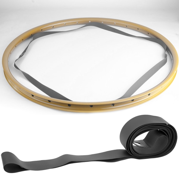 PVC Sykkel Dekk Innertube Beskyttelse Pute Liner Sykkel Dekk Felg Tape (svart 24in)
