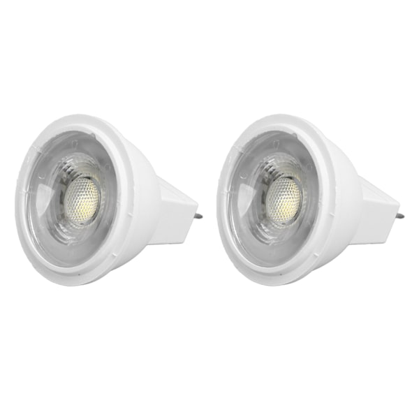 2 stk MR11 lyspære Høy lysstyrke 3W 110V Raskere varmeavledning GU4 Spotlight Lyspærer for landskapsbelysning Soverom Kjøkken Hvitt lys