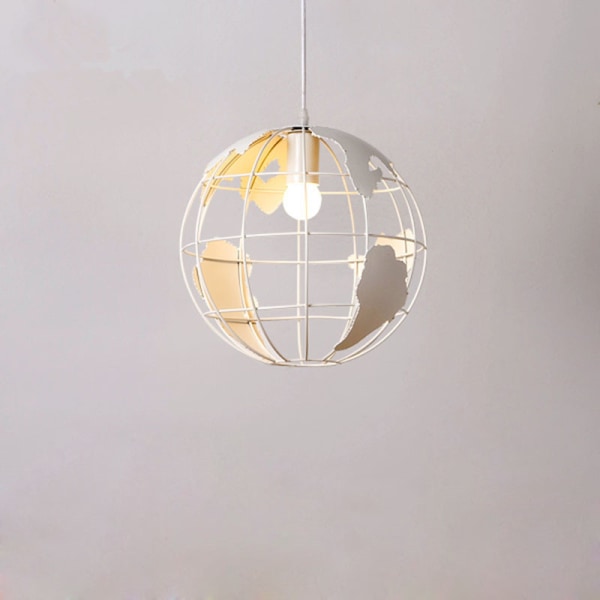 Earth Globe anheng lys jern lysekrone E27 Edison takhengende lamper