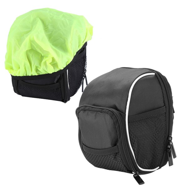 Svart Multi Function Quick Release Cykel Framram Rör Styrväska påse