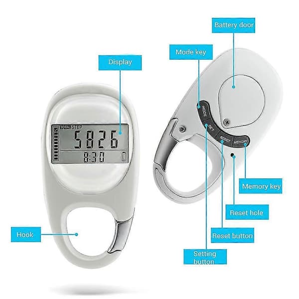 3D-skritteller digital fitnesstracker for turgåing løping enkel skritteller