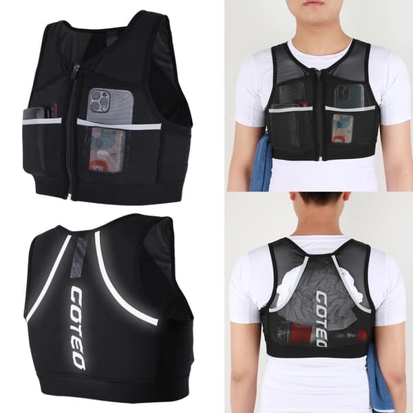 Hydration løbevest Reflekterende cykel løb Marathon - Small Svart black