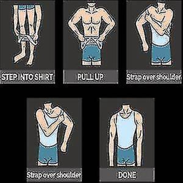 Mænds Gynecomastia Kompressions T-shirt - Sort M