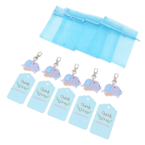 Baby Shower -paluu lahja silikonikoriste söpö eläinmuoto Kiitos Tag suihku palaa lahja teemajuhlille Tyyppi C