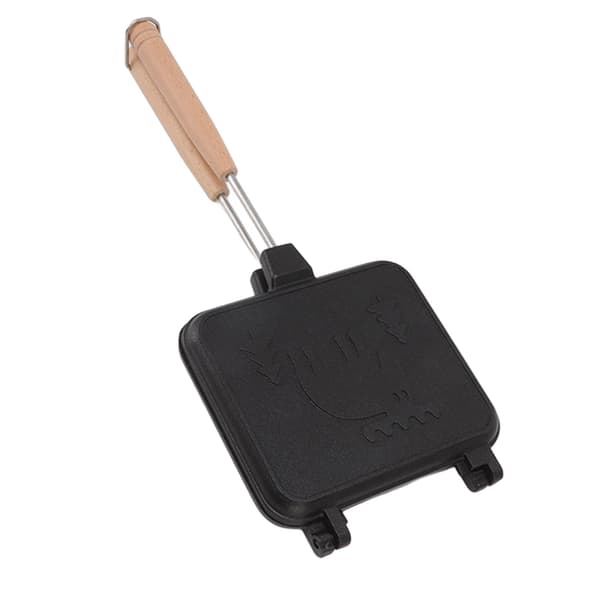 Sandwich Pan Double Sided Stick Proof Breakfast Flip Pan with Detachable Handle for Steak Bread Eggs