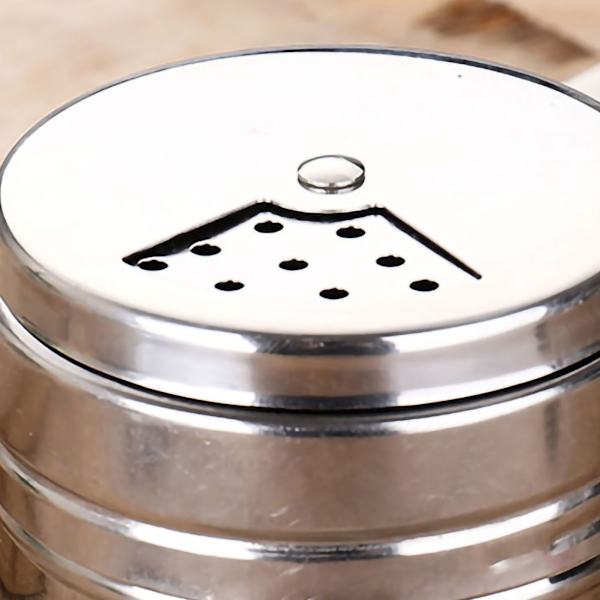 Krydderkrukker i rustfrit stål 410 Ensartet dispensering af rustfrit stål med fortykket bund krydderkrukker til salt sukker krydderi Store