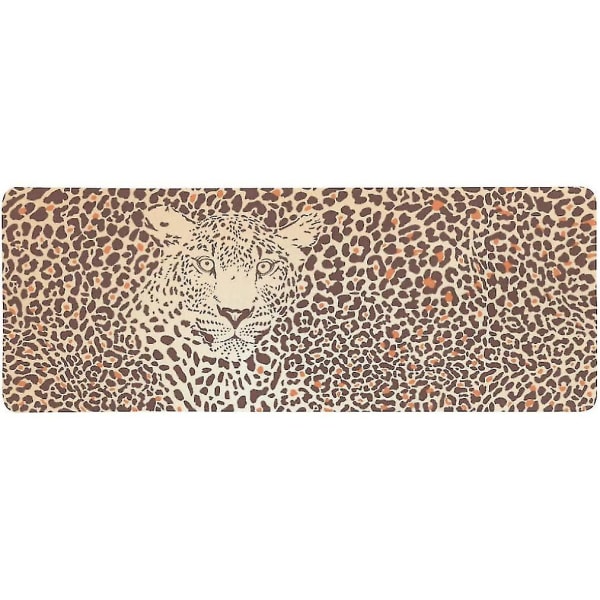Leopardskinn och färgglada vilda print Extra förlängd stor spelmusmatta bordsmatta tangentbordsmatta 31,5x12 tum