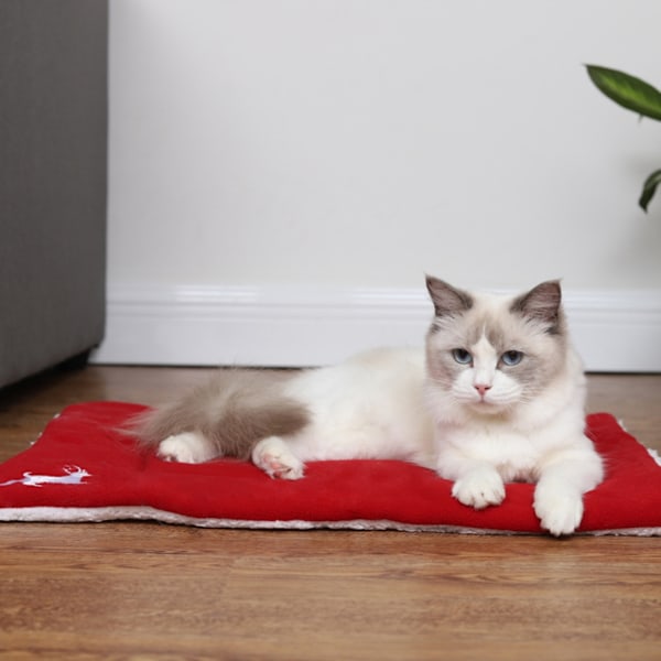 Juletema Pet Kat Hund Seng Madras Blød Varmt Tyk Kennel Bur Sofa Madras til Små Medium Store Hunde Sove