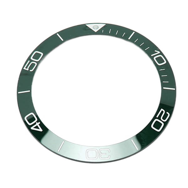 Keraaminen kellonkehän insertti Ammattimainen 38,6 mm kellonkehän insertti Vaihto-osat Tarvikkeet korjaajille Vihreä pohja Valkoinen numero