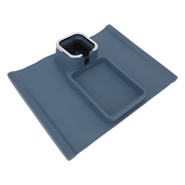 Sofa kopholderbakke Ergonomisk multifunktionel silikone sofa arm kopholder med skridsikker base sofa armstøtte bakke til kontor blå
