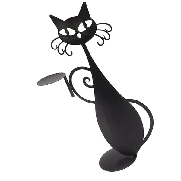 Home Decor Candlestick Durable Cat Candlestick Decorative Candlestick Holder for Home Decor Wedding Dinner Cat Serving a Dish
