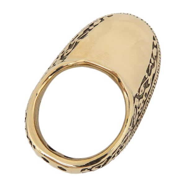Bueskydning Tommelring Håndlavet Gravering Mønster Messing Fingerskydd Tommelbeskytter Ring med Anti-Lost Reb til Udendørs Bueskydning Jagt 22mm