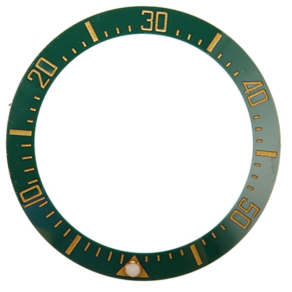 Watch Bezel Insert 40 mm Keramisk Watch Bezel Ring Reparationstillbehör för urmakare Green Base Guldsiffra