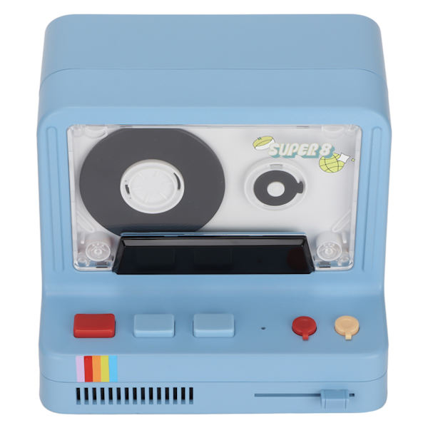 Bluetooth-kasettisolmija Kannettava stereoteippi Retro Bluetooth-kaiutin Tukee Bluetooth AUX ja muistikorttia sininen