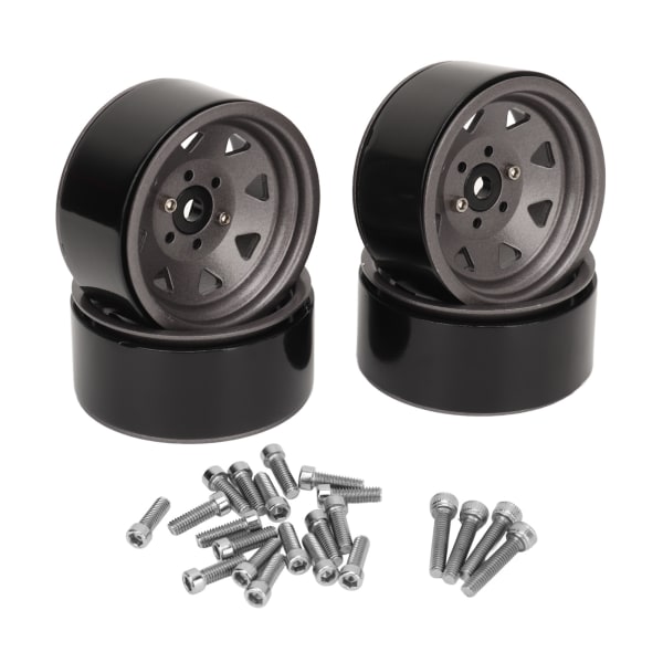 4st 1,9 tum RC-fälgar Universal Fit Stark stöd 8-ekrar hjulfälgset för Axial SCX10 II SCX10 III Titanium