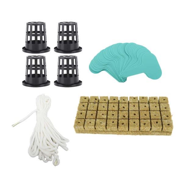72 set 1 tums stenullskuber med 2 tums nätkrukor för hydroponik odlingssystem Bra vattenabsorption Hydroponics nätkopp för hemmet