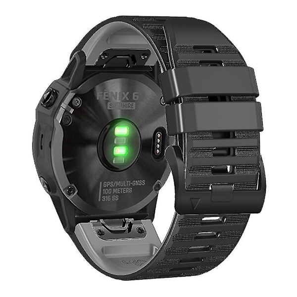 Garmin Tactix Delta / Enduro silikoninen ranneke musta harmaa