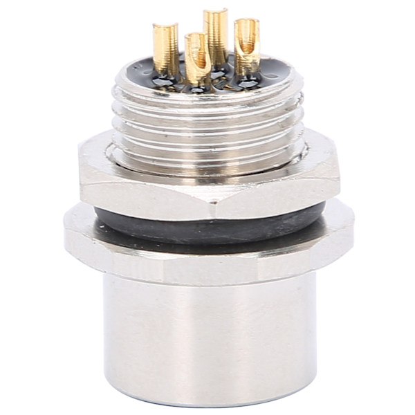 Waterproof Connector Thread Panel Front Mount Socket Electrical Circuit Accessories M12‑B‑S4