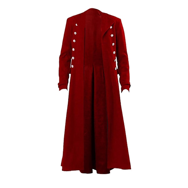Steampunk Gothic Vintage Rød Vindjakke til Mænd