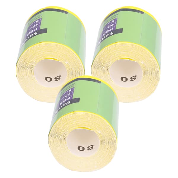 80 korn sandpappersrulle träslipning polering 3-pack