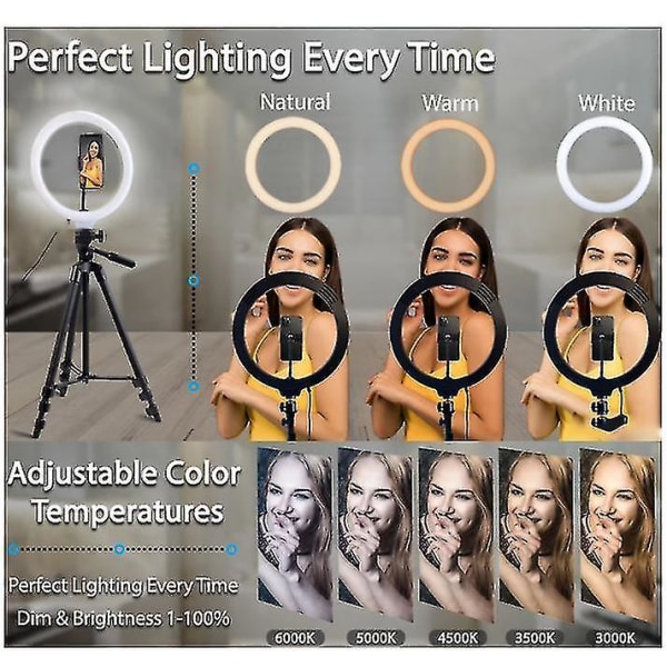 26cm Photo Ring Led Dvs Ring Ph Remote Lamp Photography Ing Silver