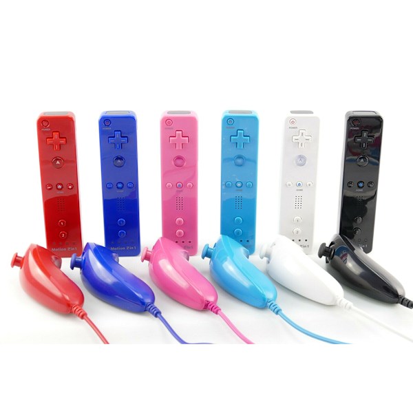 Fjernkontroll og Nunchuck Controller Trådløs Spillkontroll Fjernkontroll Nunchuck Controller kompatibel med