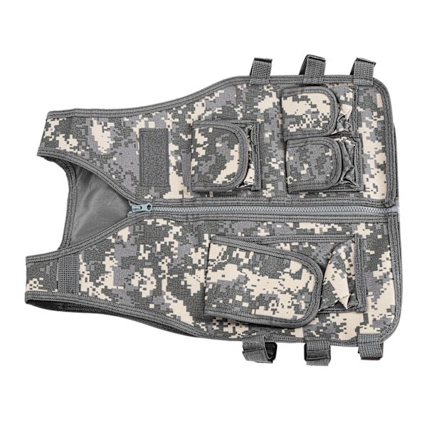 Børne udendørsvest Børn camouflagejakke vest med lommer til spiltræning L 48cm / 18.9in