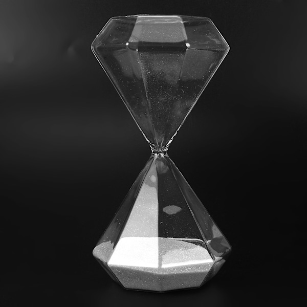 15 Minuter Diamantformad Timglas Sand Timer Sand Glas Desktop Ornament Födelsedagspresent