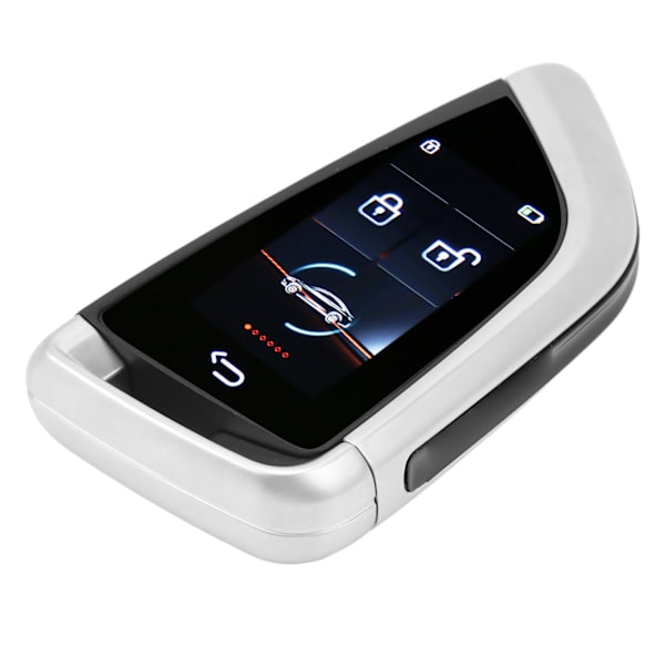 Smart fjärrkontroll bilnyckel LCD-skärm Anti Lost Bluetooth 5.0 Keyless Entry Autolås Nyckelbricka för ett klick Start Bil Silver
