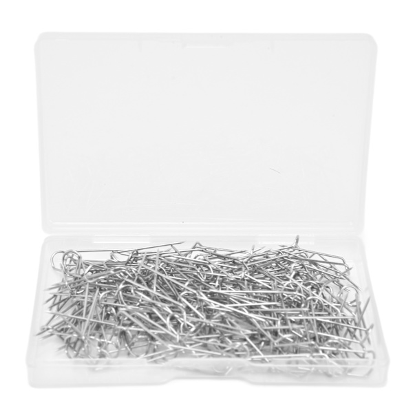 200 st gaffelnålar U-formade rostfritt stål Robust Hållbar Bred applikation Sy U-stift 23 mm 200 st/låda