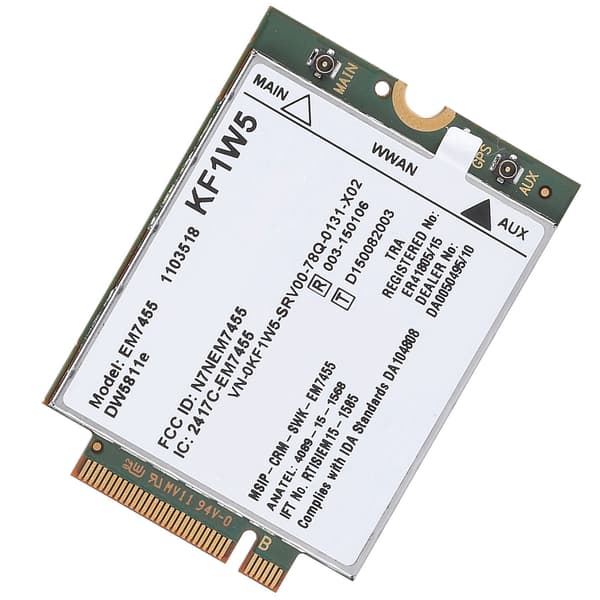 Trådløs EM7455-erstatning til Dell DW5811e - Qualcomm 4G LTE WWAN NGFF-kort