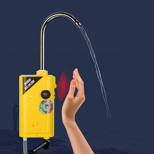 Bærbar Fiskesyrepumpe Vandabsorber Smart Automatisk Induktion LED Fiskesyrepumpe