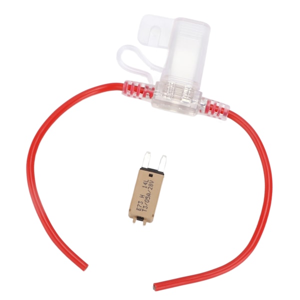 31,5 cm Bilssikringsholder 12AWG Vandtæt med Manuel Nulstilling 5A Sikring TPE+ PVC til RV Yacht Bagagerum