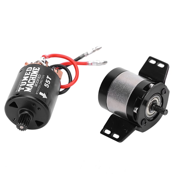 1:5 Ratio Växellåda Transmission Box 540 Borstad 55T Motor Passar för SCX10 1/10 RC Car