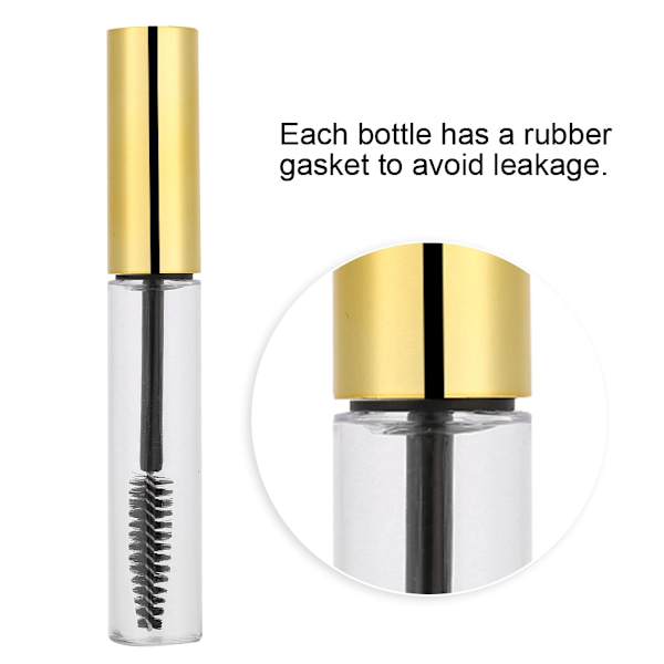 5 farver 10 ml Tom Mascara Tube med øjenvippebørste Tom Mascara beholder flaske #2