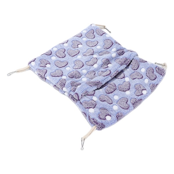 Liten hengekøye for kjæledyr, varm konvolutt-stil hengekøye seng med kroker for hamstere kaniner 36x30cm Lilla
