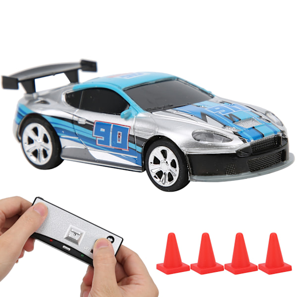 Mini RC-bil med burklåda Power Induktion Fyrvägsfjärrkontroll APP Dual Mode Barnleksaksmodell (Silver)
