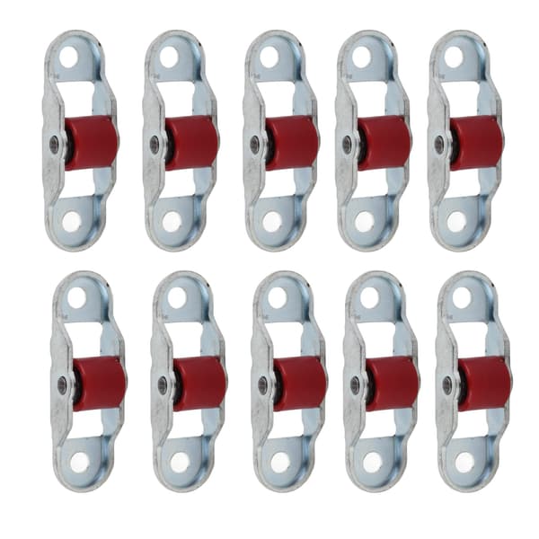 10 Pcs Sliding Door Window Pulley Mute Roller Plastic Single Wheel Hardware with Base 12mm