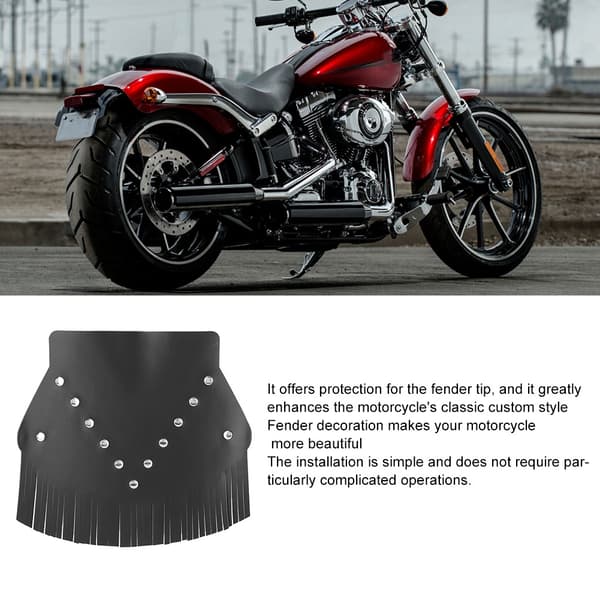 Motorcycle Rear Fender Mudguard Motorcycle Modification Mudguard Decoration (Black)