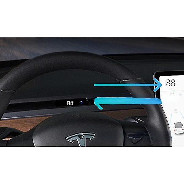 Tesla Model 3 Y Head-up Display Kompatibel med 2019-2022 modeller Vattentät Vänster sida